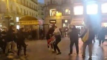 Un grupo de ultraderechistas irrumpe en la manifestación contra la sentencia del procés en Madrid