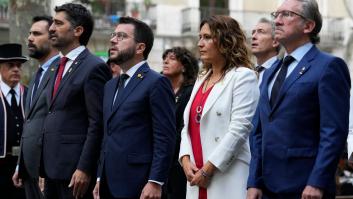 Pitos y abucheos contra dirigentes de ERC durante la ofrenda al monumento de Rafael Casanova