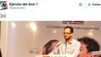 El extraño tuit del Ejército el Aire con la imagen de Antonio Hernando