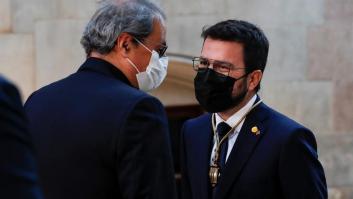 Aragonès toma posesión en un acto con Torra y sin menciones a la Constitución