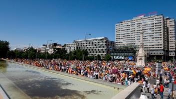 La derecha vuelve a manifestarse contra Sánchez en Colón con menos éxito que en 2019