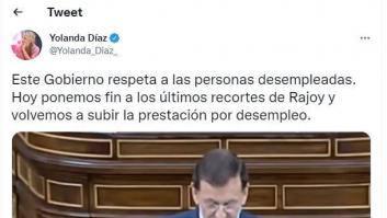 Yolanda Díaz pasa al ataque en Twitter al recordar una escena muy bochornosa del Congreso
