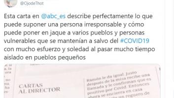 Puso en jaque a un pueblo: la carta al director que narra la irresponsabilidad de un vecino