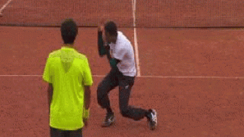 Sorpresa en el Roland Garros: el baile de los tenistas Gaël Monfils y Laurent Lokoli (VÍDEO, GIFS)