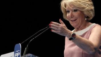 Esperanza Aguirre pide al PSOE que no ceda a la "onda antisistema" de Podemos