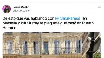 Josué Coello se topa con Bill Murray de viaje y el actor flipa con la camiseta que lleva puesta