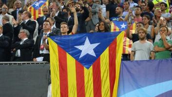 Castellers y una estelada en un partido de la NBA