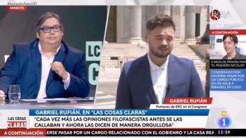Un tertuliano de Cintora deja a Gabriel Rufián con esta cara tras una pregunta: "Es de cuñado"