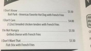 Este restaurante tiene el menú perfecto para niños insolentes