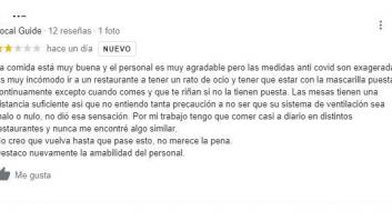 Un restaurante de Valladolid hace las delicias con su respuesta a este comentario