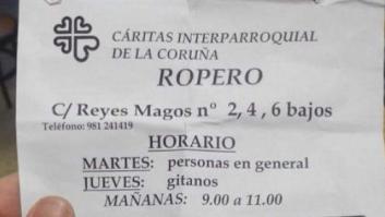 Cáritas pide perdón por el folleto de Cáritas La Coruña que discriminaba entre "personas en general" y "gitanos"