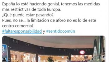 La foto captada en un centro comercial indigna a un médico: "Así nos va"