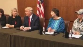 Trump comparece antes del debate con mujeres que denunciaron a Bill Clinton por acoso sexual