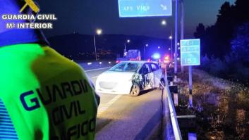 Una sexagenaria drogada sufre un accidente tras conducir en sentido contrario por dos autopistas y una autovía