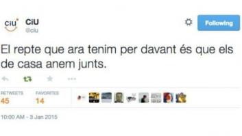 Un tuit de CiU genera polémica al reivindicar la unidad de "los de casa"
