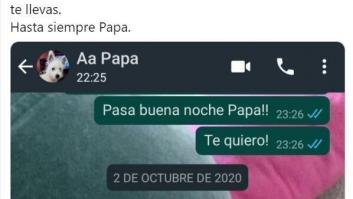 Comparte el último WhatsApp que envió a su padre antes de morir y no hay mejor homenaje posible