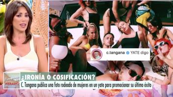La sustituta de Ana Rosa defiende la foto de C. Tangana en el yate: "¡Ya está bien!"