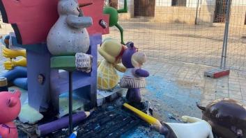 Susto en Valencia: una falla comienza a arder antes de tiempo de modo inesperado