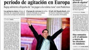 "DesGrecia" y otras portadas sobre la victoria de Syriza en Grecia
