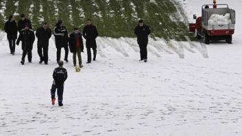 Suspendido el Osasuna-Zaragoza por el temporal de nieve en Pamplona (FOTOS)