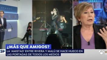 Celia Villalobos deja esta llamativa frase en 'Espejo Público' sobre el romance entre Albert Rivera y Malú