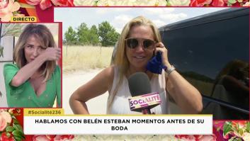 Las lágrimas María Patiño antes de la boda de Belén Esteban: "No puedo ni continuar"