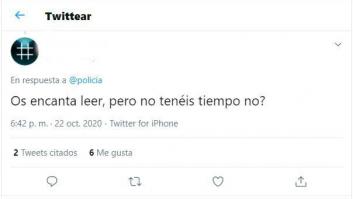 La Policía abandona su tono habitual para responder a este comentario