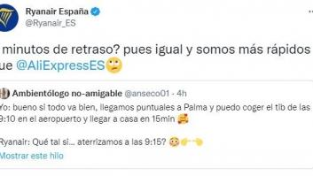 AliExpress responde a este tuit de Ryanair y empieza un 'pique' que engancha a Twitter