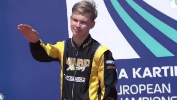 Abren una investigación contra un piloto ruso por hacer el saludo nazi en el podio