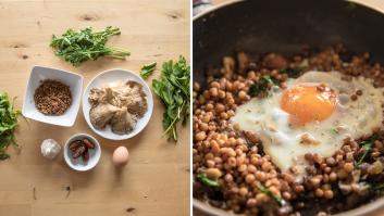 Recetas fáciles: socarrat de lentejas con huevo y rúcula