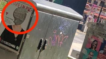 Recortan la cabeza a un cartel de la candidata de IU en Getafe y su respuesta es brillante