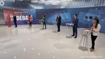 Multitud de comentarios por lo que se ve en esta imagen del debate de Telemadrid