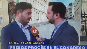 Rufián denuncia la "vergonzosa" situación de los políticos presos: "Parece que viene Pablo Escobar"
