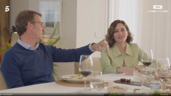 Bertín Osborne pregunta a Ayuso por Casado, ella va a responder y Feijóo le frena con una frase