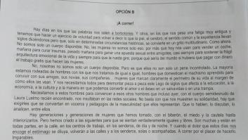 El texto feminista de la Selectividad de Andalucía que ha generado multitud de comentarios