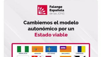 Burlas en Twitter hacia la Falange por confundir la bandera de Andalucía con la de Nigeria