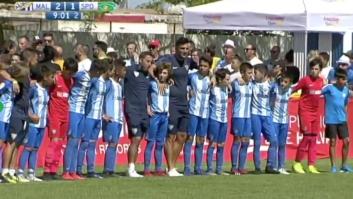 Los niños del Málaga paran un partido en plena discusión de sus padres en la grada