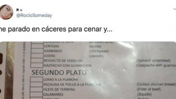La surrealista traducción de este menú de Cáceres: cada plato es mejor que el anterior