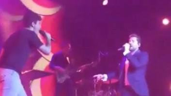 Alfred comparte escenario con David Bisbal un día después de marearse en el concierto de Mallorca