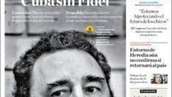 La muerte de Fidel, en los periódicos