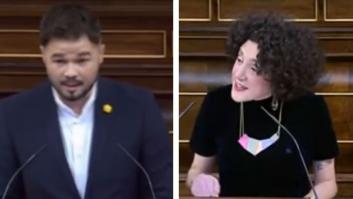 Un tuit de Rufián desata un intenso intercambio de mensajes entre él y Aina Vidal, de En Comú Podem