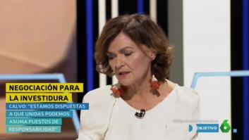 "O mientes o no te enteras": Cruce de acusaciones entre PSOE y Podemos por esta frase de Carmen Calvo en 'El Objetivo'