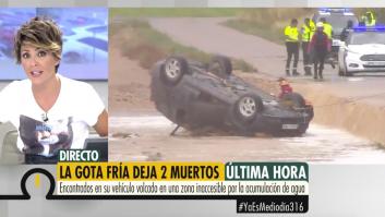 Cabreo con 'Ya es mediodía' por emitir en directo el levantamiento de un cadáver durante el temporal