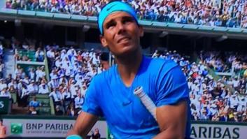 Rafa Nadal da el susto durante la final de Roland Garros
