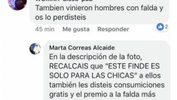 Copas gratis a la falda más "corta y atrevida", el gancho sexista de una discoteca toledana