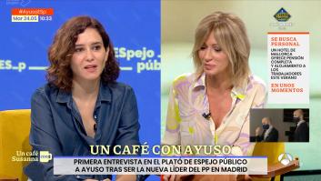 Susanna Griso acaba la entrevista con Ayuso con un reproche público a Alsina por lo ocurrido