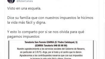 La reivindicativa esquela vista en Navarra que no deja de compartirse en Twitter