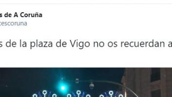 Sorpresa por un detalle en las luces de Navidad de A Coruña: "Una elección poco afortunada"