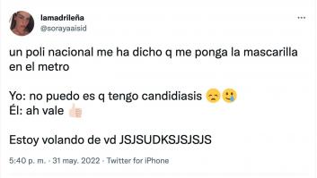 Un policía le pide que se ponga mascarilla en el Metro y su respuesta monta revuelo en Twitter