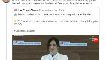 Una enfermera seleccionada para el Zendal: "¿Dónde están mis derechos como trabajadora?”